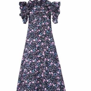 Rebecca Taylor Blue Ruby Silk-blend Maxi Dress